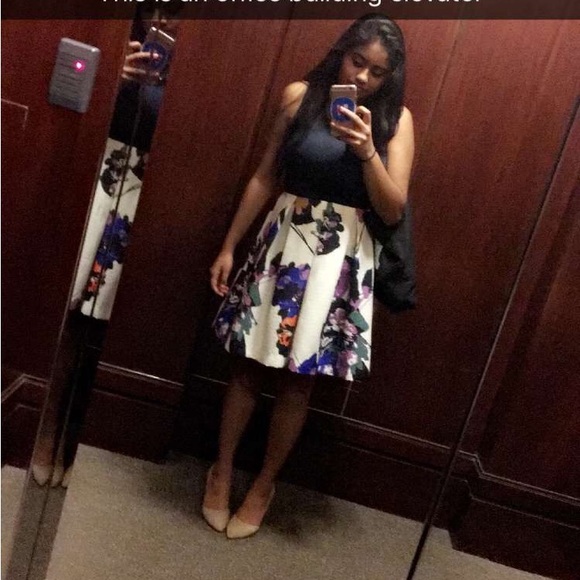 Formal multicolor blue dress great for work - Picture 2 of 2